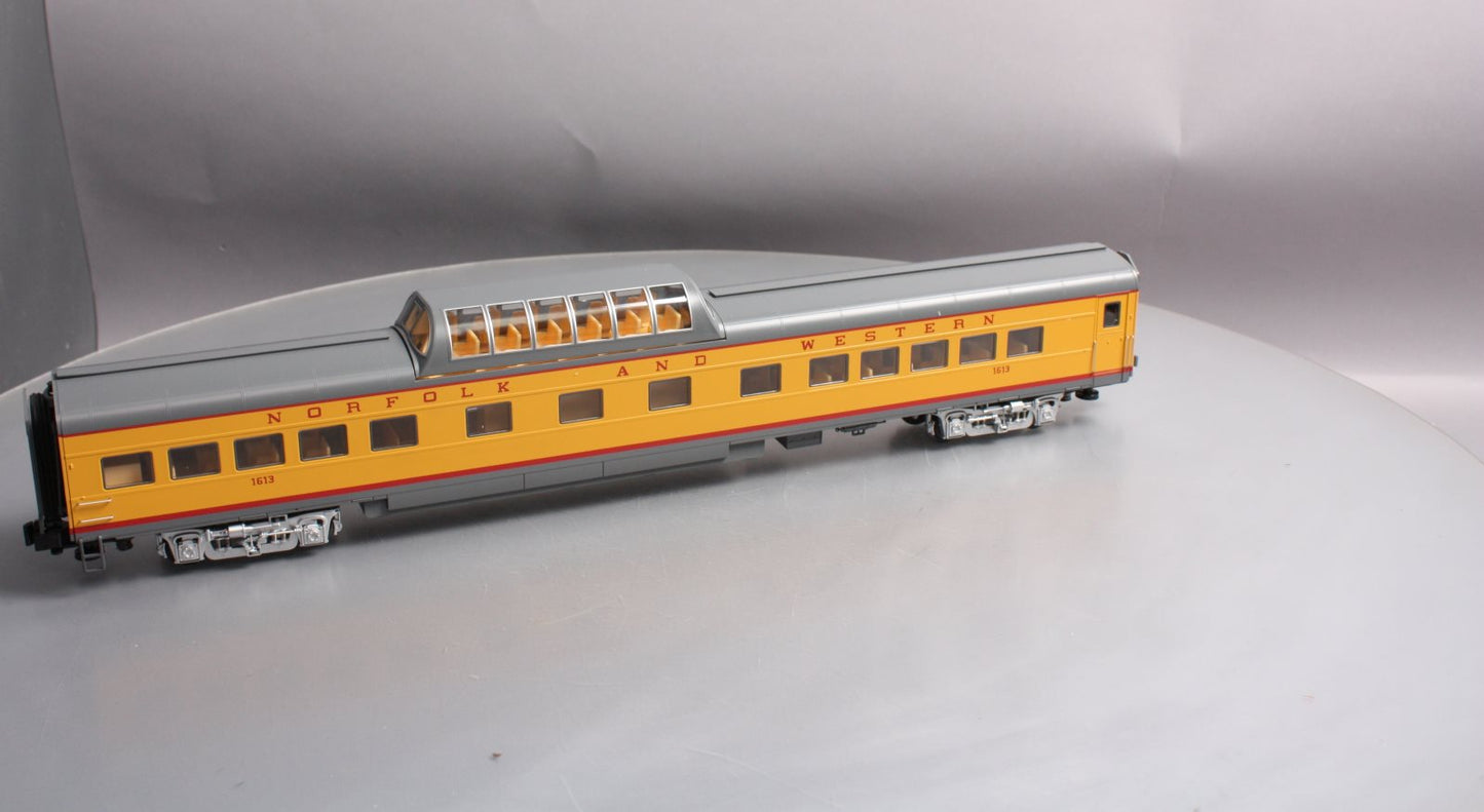 Lionel 2027300 O Norfolk & Western 21 Vistavision Dome Passenger Car #1613