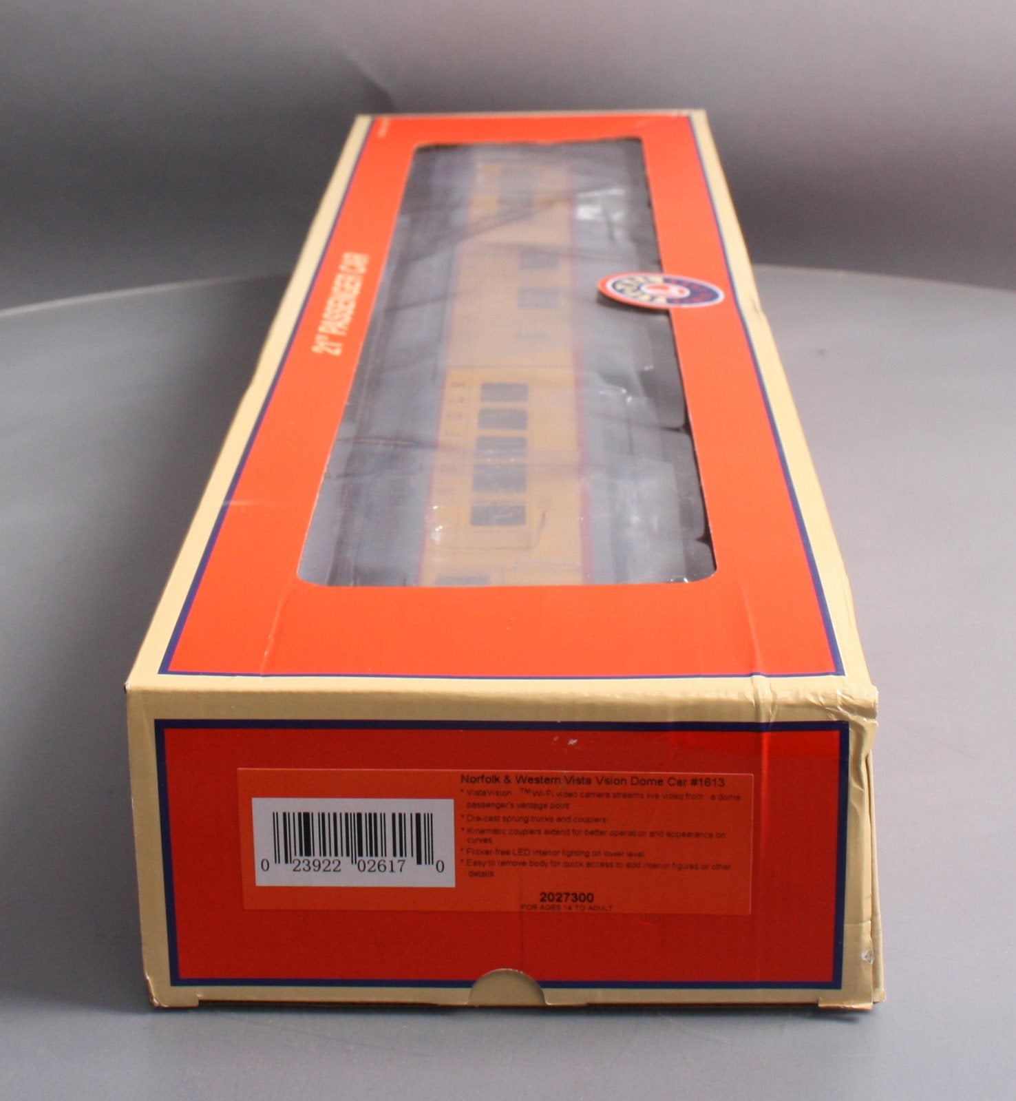 Lionel 2027300 O Norfolk & Western 21 Vistavision Dome Passenger Car #1613