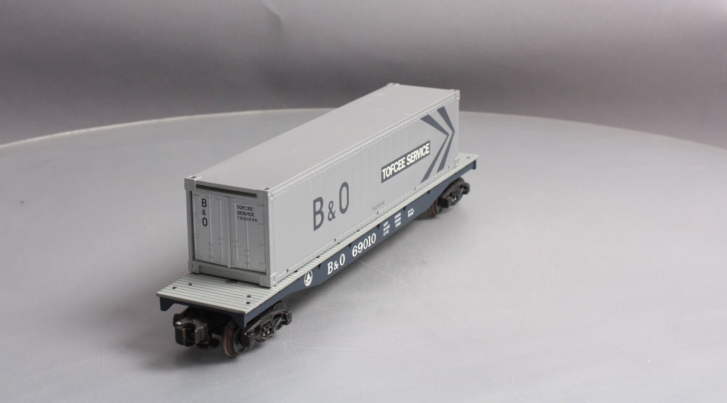 K-Line K69010 O Gauge Baltimore & Ohio Flatcar with Container #69010 LN/Box