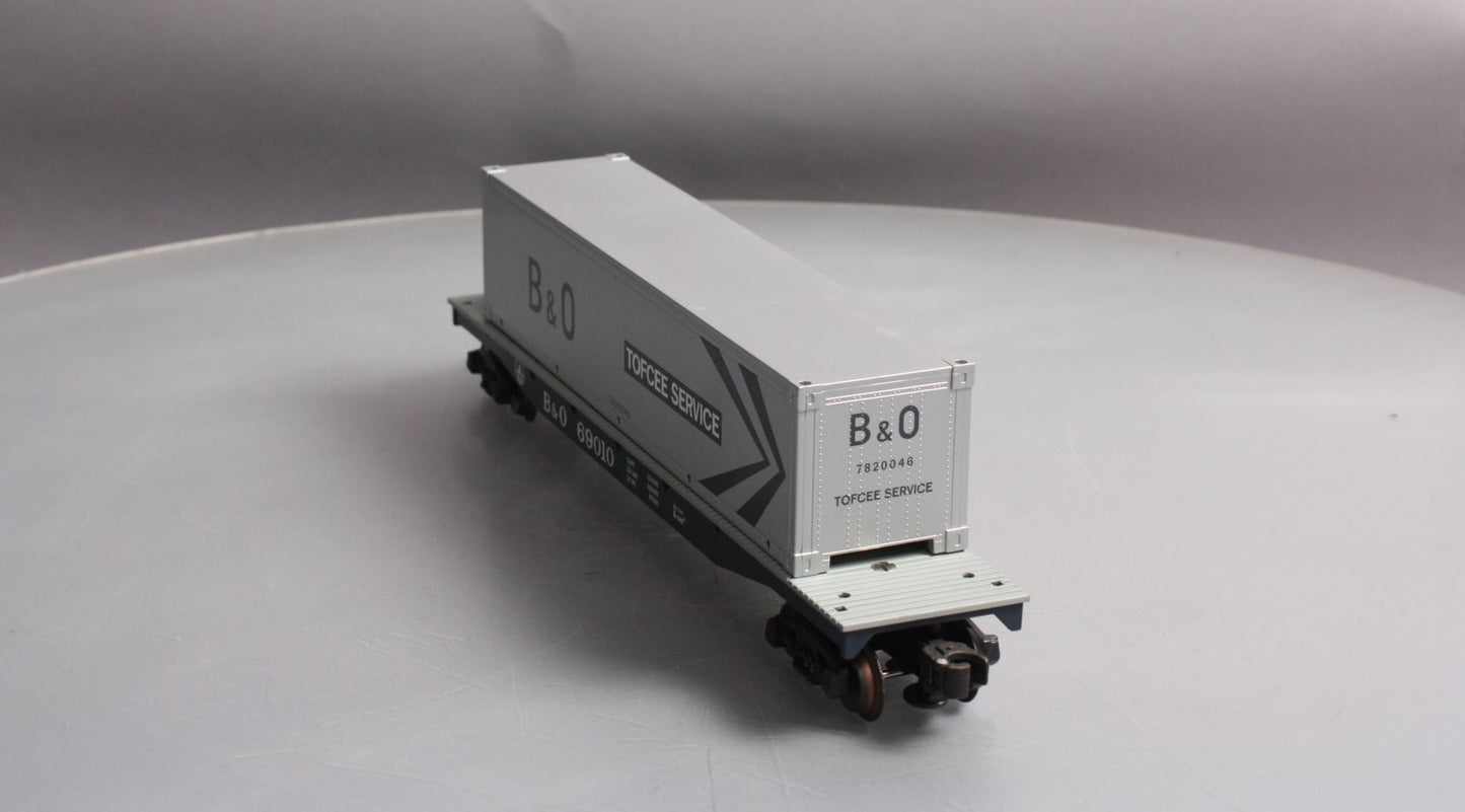K-Line K69010 O Gauge Baltimore & Ohio Flatcar with Container #69010 LN/Box
