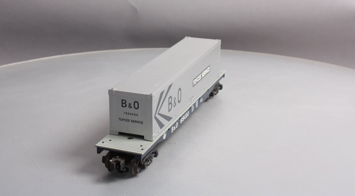 K-Line K69010 O Gauge Baltimore & Ohio Flatcar with Container #69010 LN/Box
