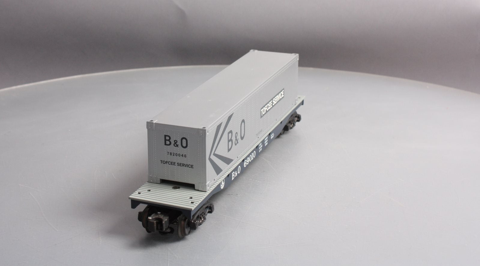 K-Line K69010 O Gauge Baltimore & Ohio Flatcar with Container #69010 LN/Box