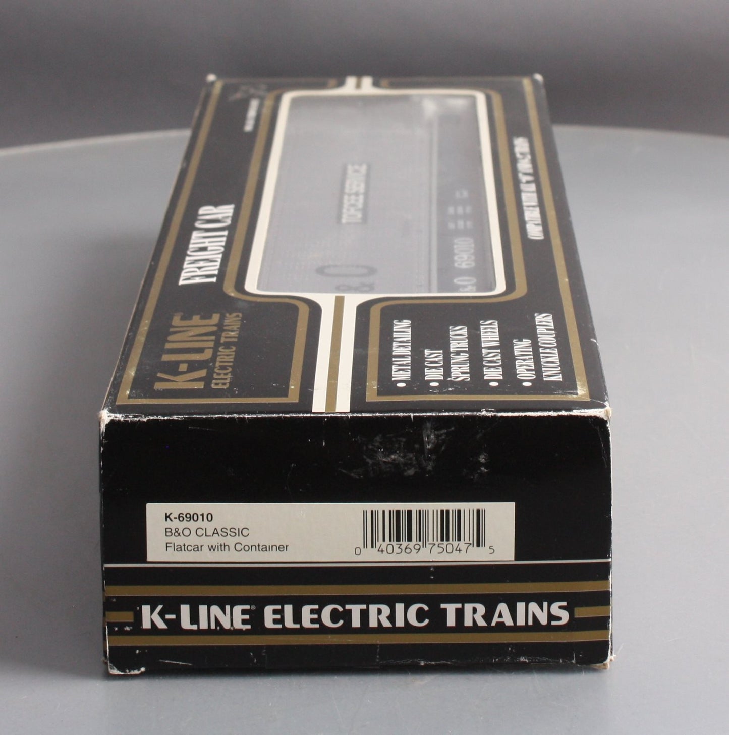 K-Line K69010 O Gauge Baltimore & Ohio Flatcar with Container #69010 LN/Box