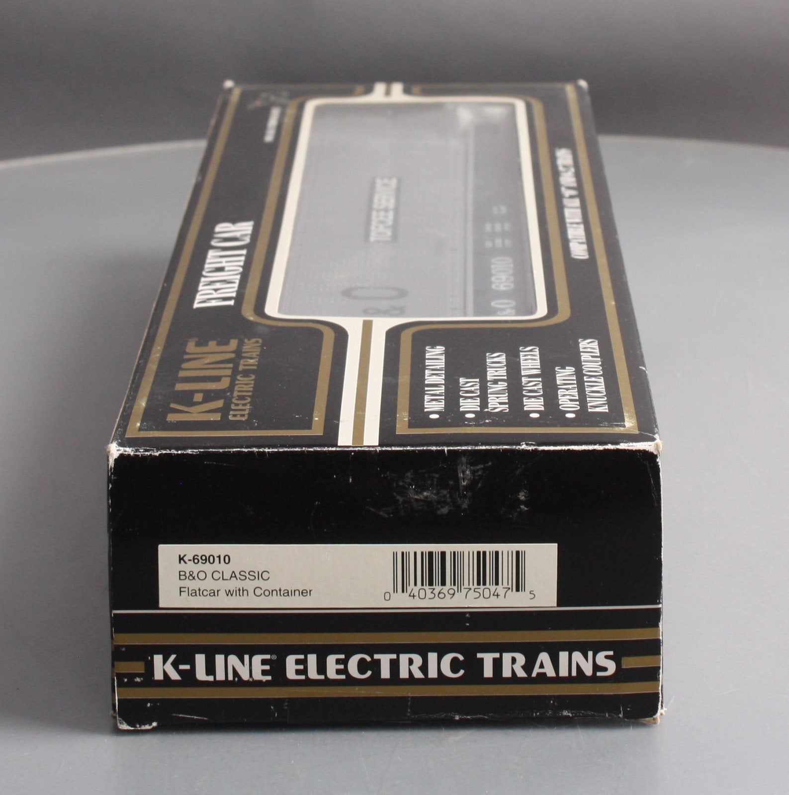 K-Line K69010 O Gauge Baltimore & Ohio Flatcar with Container #69010 LN/Box