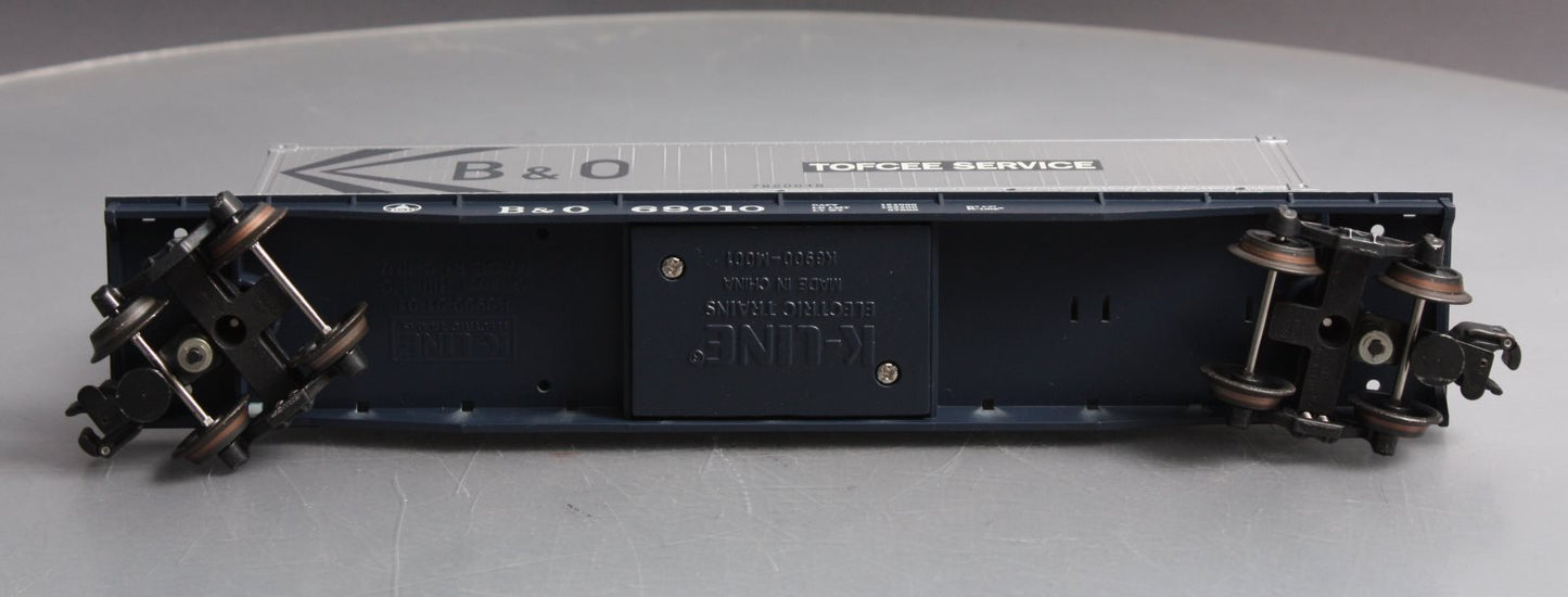 K-Line K69010 O Gauge Baltimore & Ohio Flatcar with Container #69010 LN/Box
