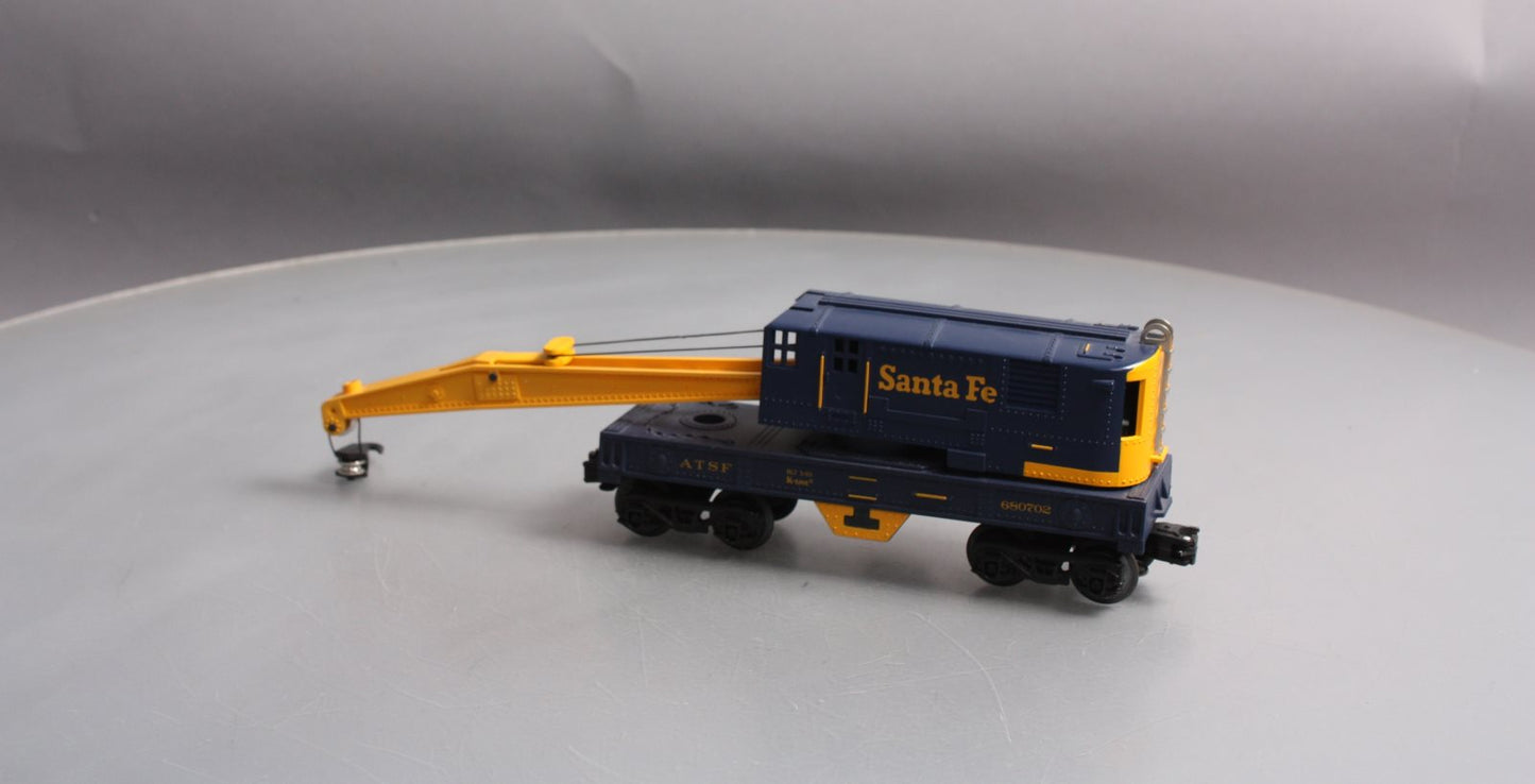 K-Line K680702 O Gauge Santa Fe Blue & Yellow Crane Car LN/Box