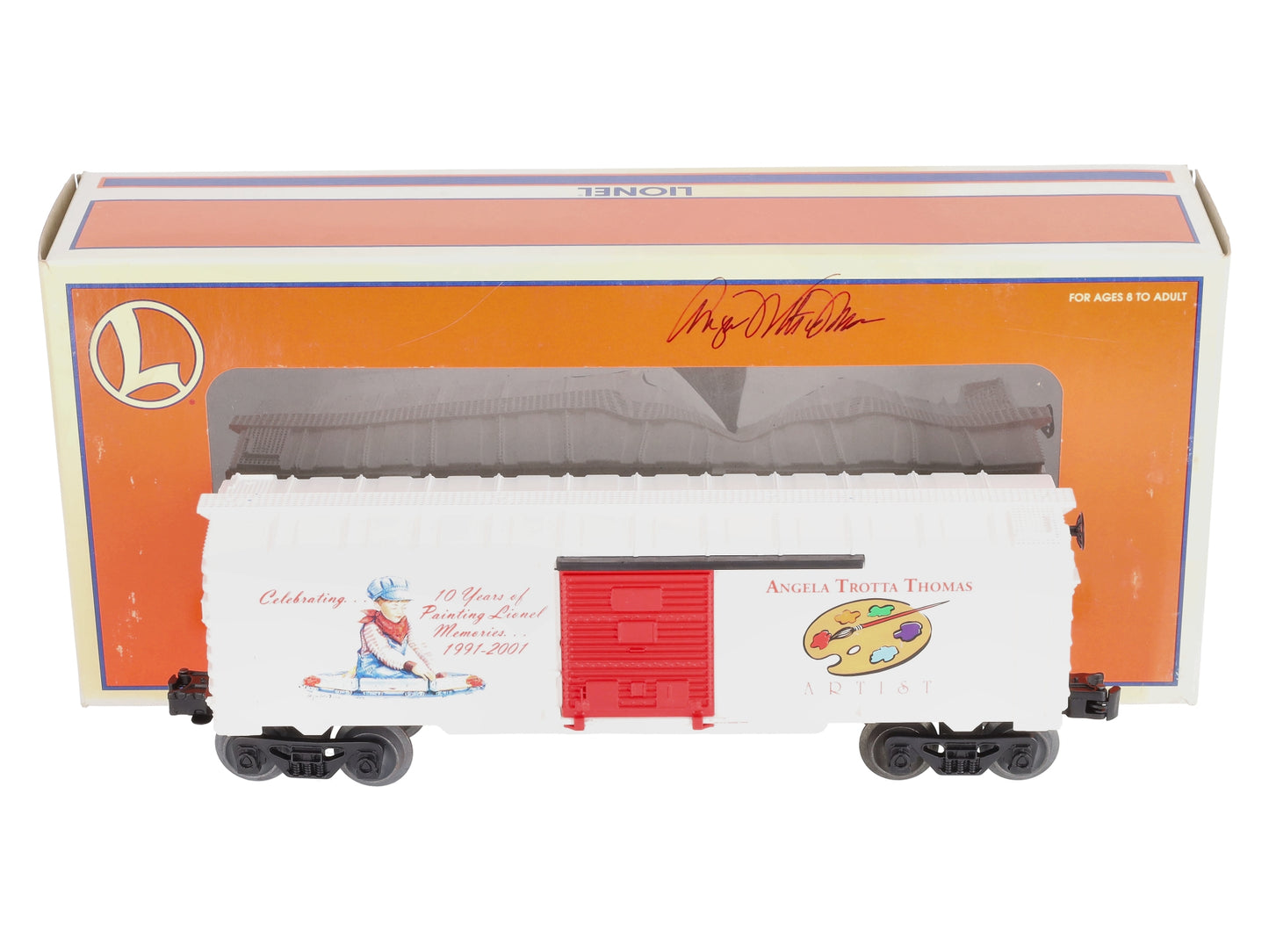Lionel Artist Angela Trotta Thomas 10th Anniversary with Lionel Boxcar (Signed) LN/Box