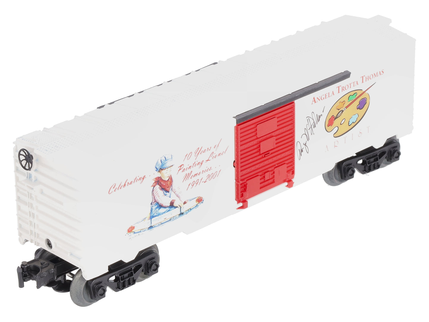 Lionel Artist Angela Trotta Thomas 10th Anniversary with Lionel Boxcar (Signed) LN/Box