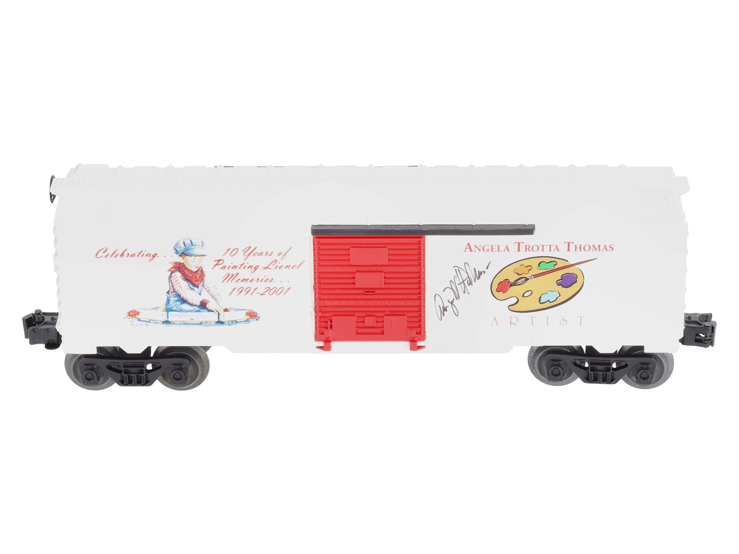 Lionel Artist Angela Trotta Thomas 10th Anniversary with Lionel Boxcar (Signed) LN/Box