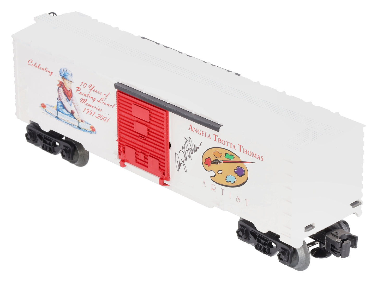 Lionel Artist Angela Trotta Thomas 10th Anniversary with Lionel Boxcar (Signed) LN/Box