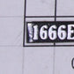 Lionel 1666E-100 Nickel "1666E" Sticker Number Plate with Adhesive