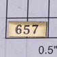 Lionel 657-11 Brass "657" Sticker Name Plate with Adhesive