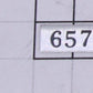 Lionel 657-11 Nickel "657" Sticker Name Plate with Adhesive