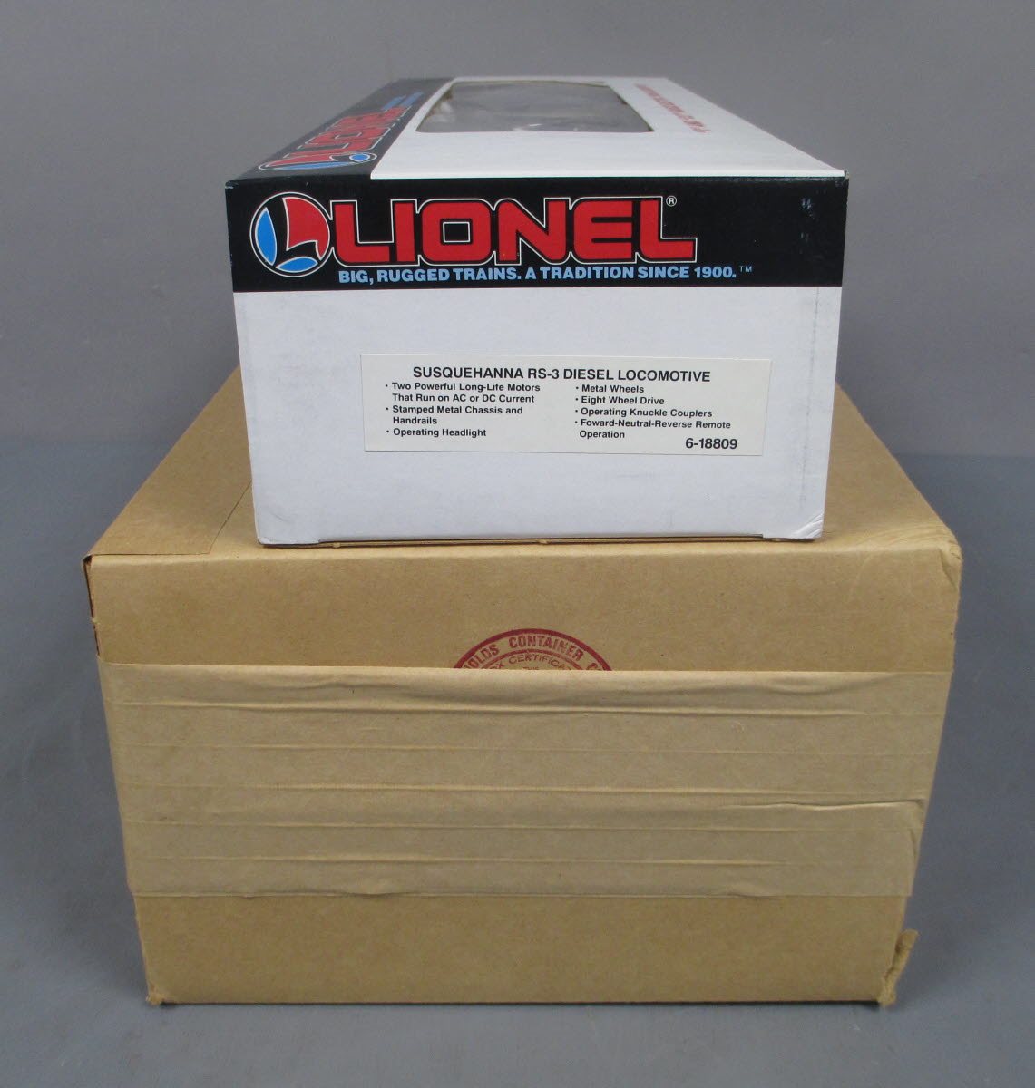 Lionel 6-18809 O Susquehanna RS-3 Diesel Locomotive W/Display Case #8809 MT/Box