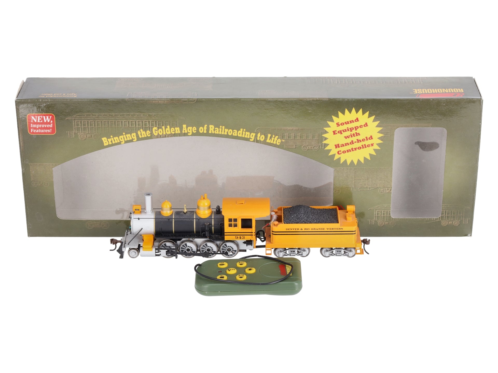 Roundhouse 84907 HO Scale D&RGW 2-8-0 Steam Locomotive #943 MT/Box