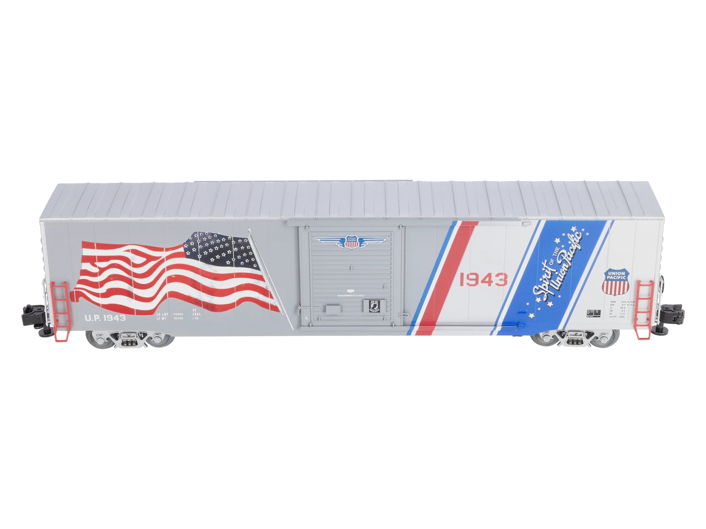 Lionel 6-85408 O Union Pacific Spirit of Union LED Flag Boxcar #1943