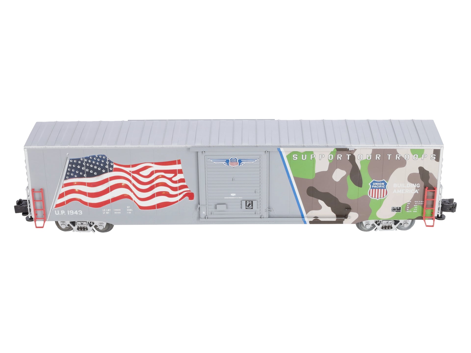 Lionel 6-85408 O Union Pacific Spirit of Union LED Flag Boxcar #1943