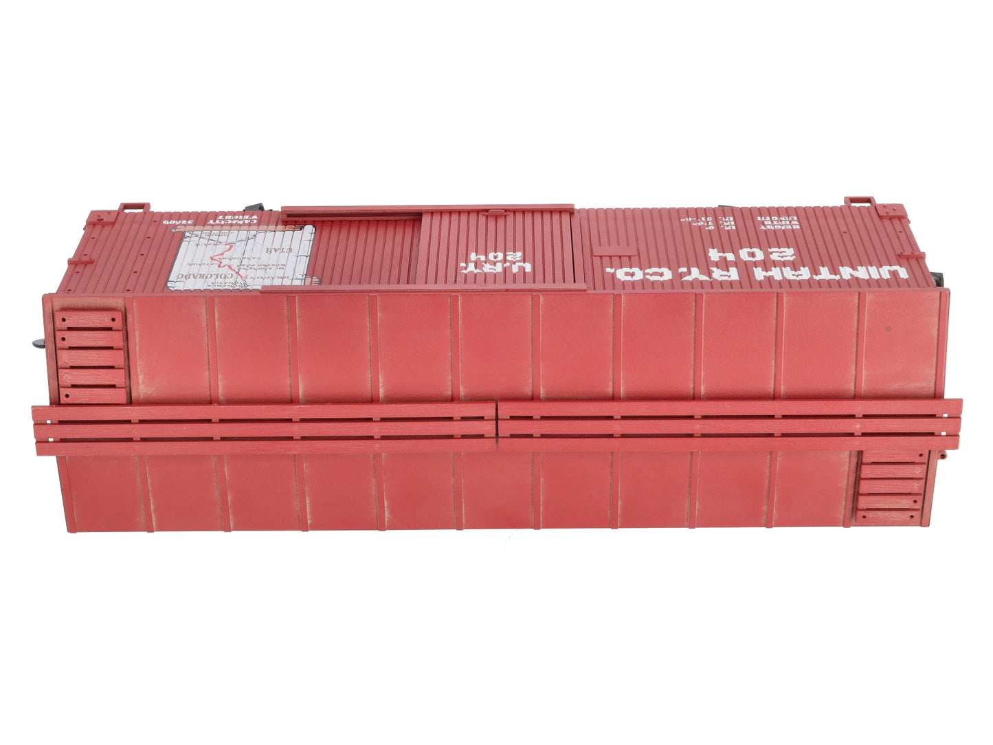 USA Trains R19027A G Unitah Map Simulated Wood Box Car #204 (Red)