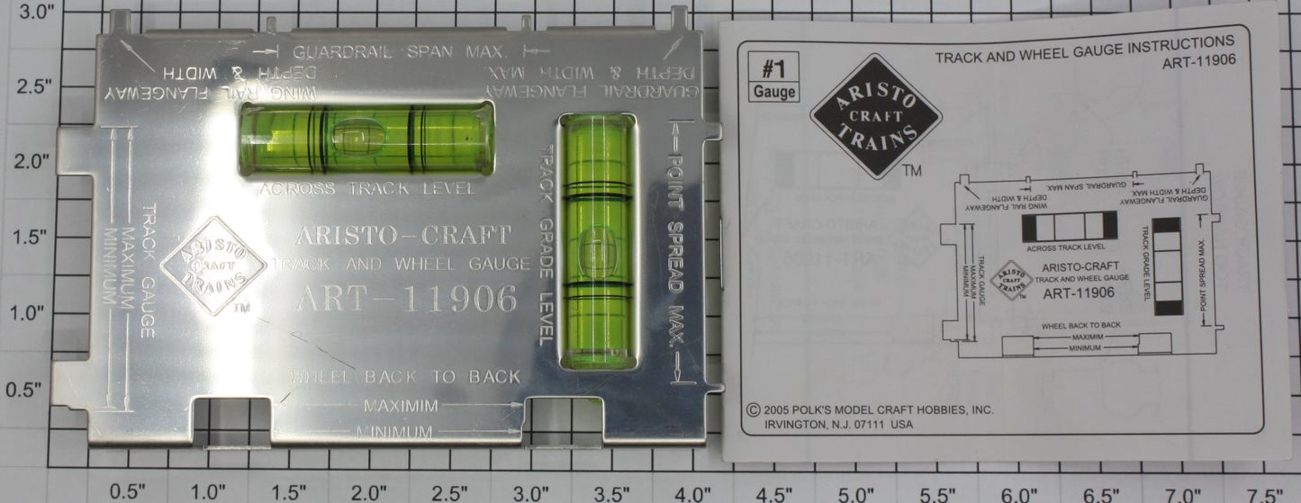Aristo-Craft ART-11906 Track and Wheel Gauge with Instructions