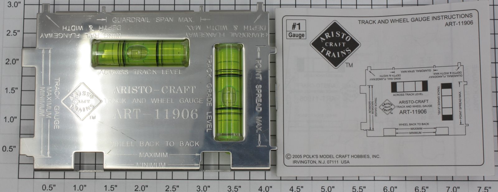 Aristo-Craft ART-11906 Track and Wheel Gauge with Instructions