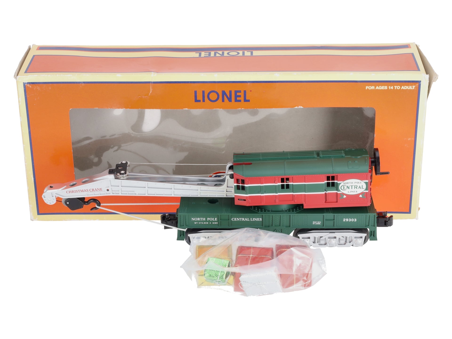 Lionel 6-29303 O Gauge North Pole Central Crane Car