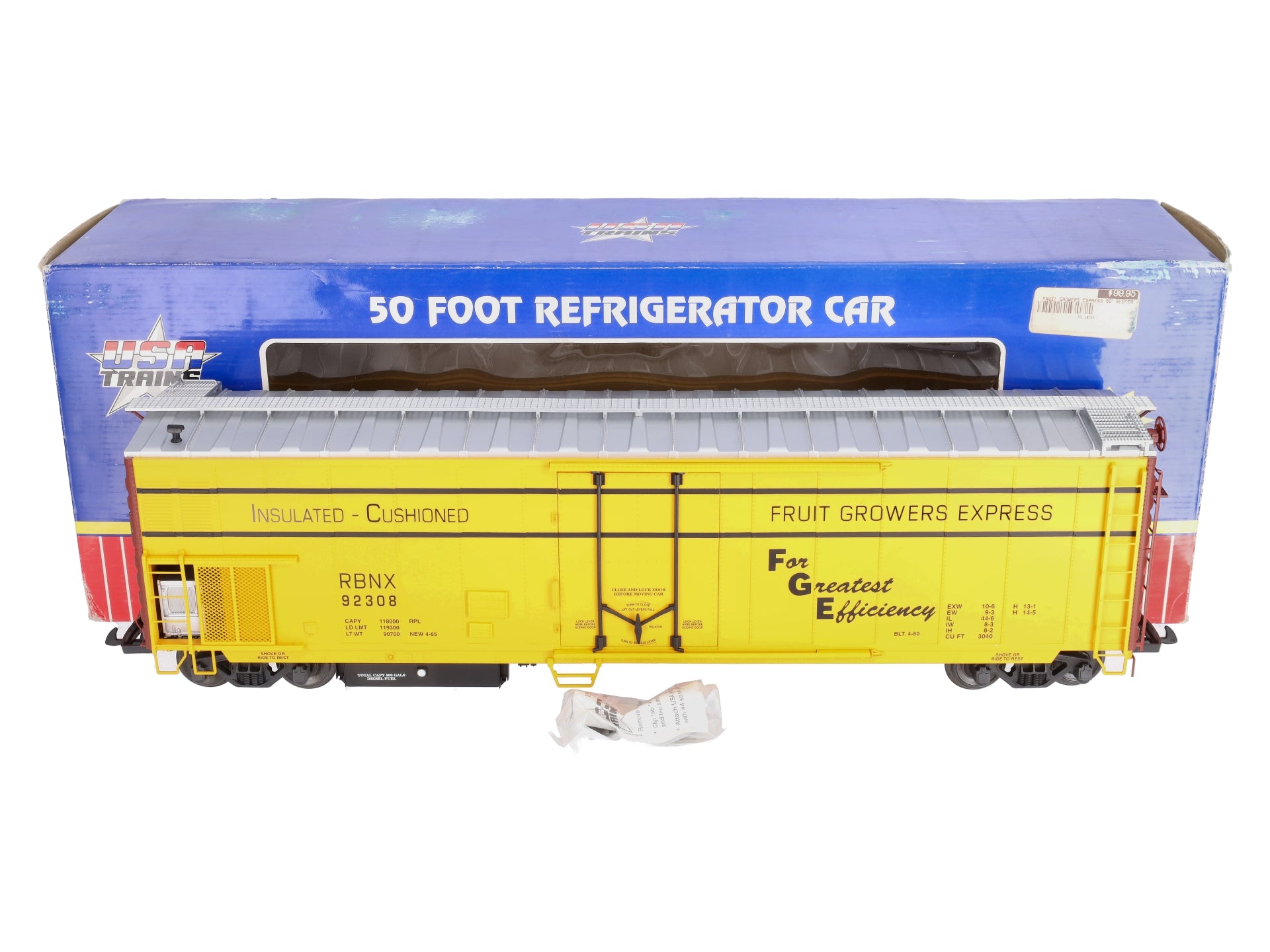 USA Trains 16724 G Fruit Growers Express 50' Mechanical Refrigerator Car