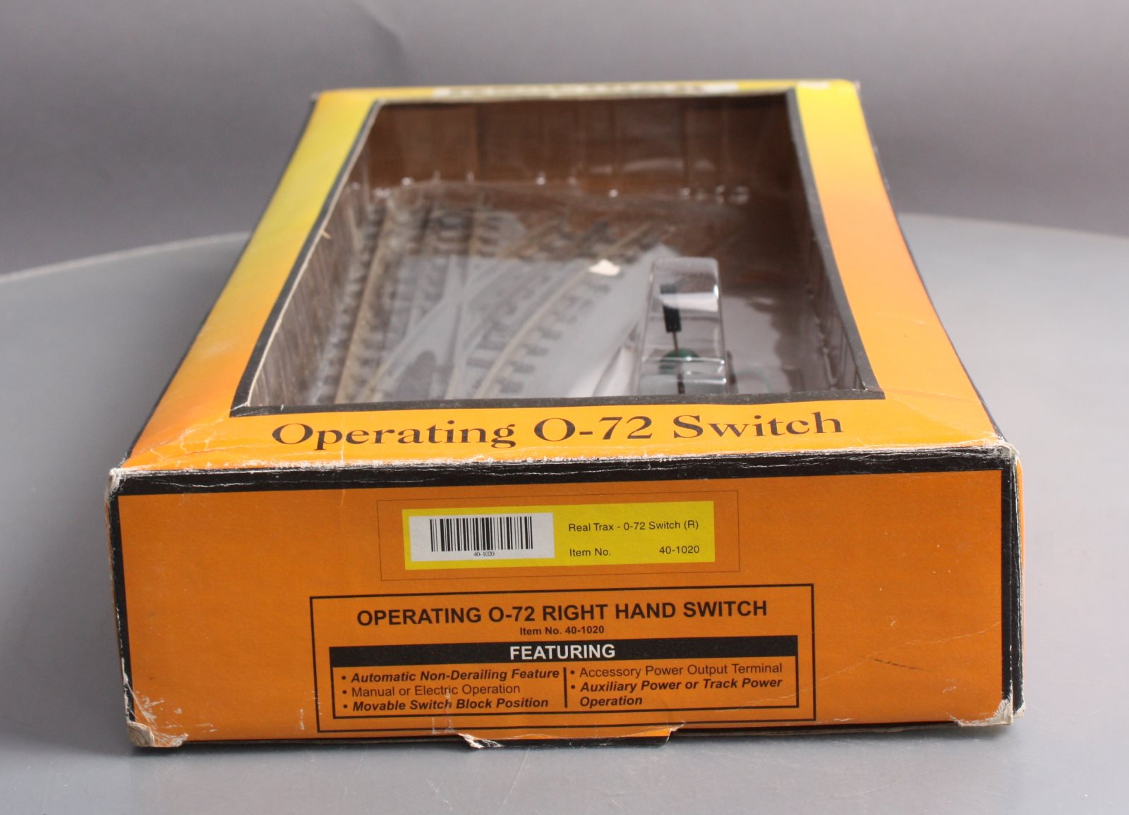 MTH 40-1020 O72 RealTrax Nickel Silver Right Hand Remote Switch Turnout
