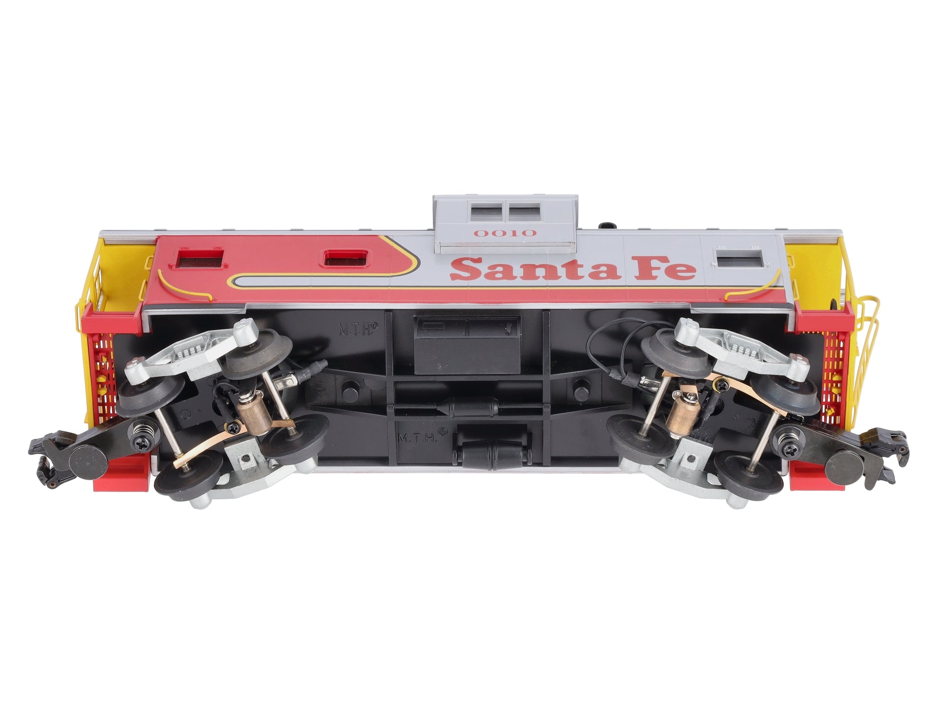 MTH 20-80002C O Gauge Santa Fe Silver & Red Caboose (DAP) Extended Vision #0100 LN/Box