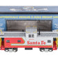 MTH 20-80002C O Gauge Santa Fe Silver & Red Caboose (DAP) Extended Vision #0100 NIB