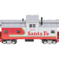 MTH 20-80002C O Gauge Santa Fe Silver & Red Caboose (DAP) Extended Vision #0100 NIB