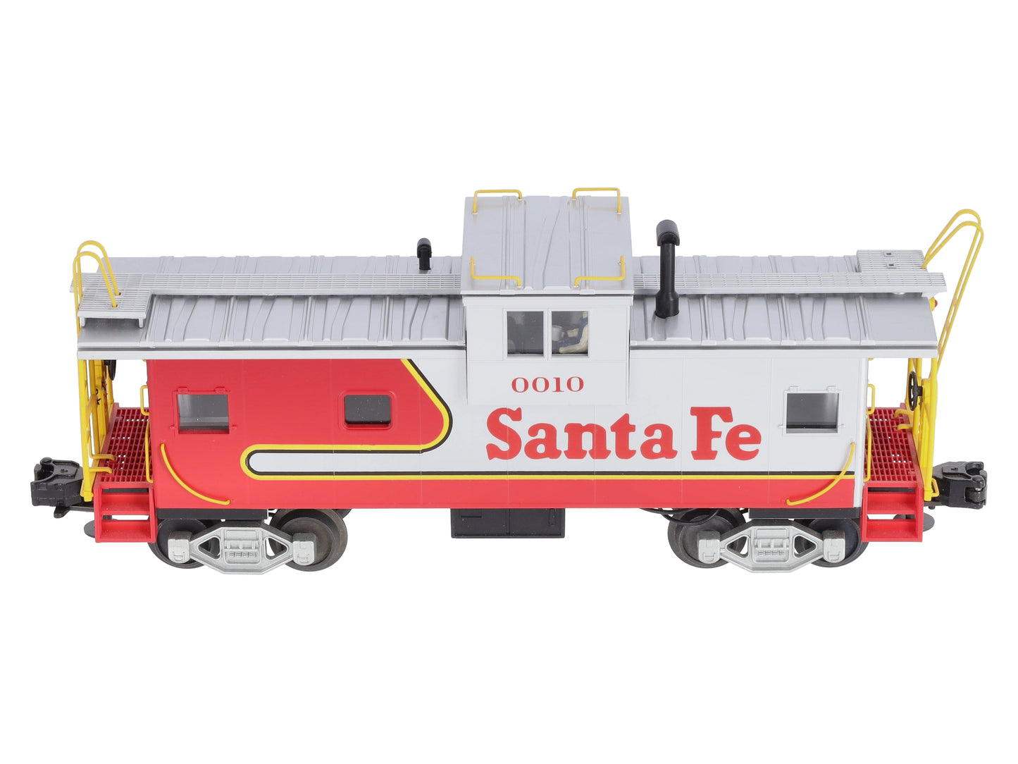MTH 20-80002C O Gauge Santa Fe Silver & Red Caboose (DAP) Extended Vision #0100 NIB