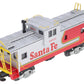 MTH 20-80002C O Gauge Santa Fe Silver & Red Caboose (DAP) Extended Vision #0100 LN/Box
