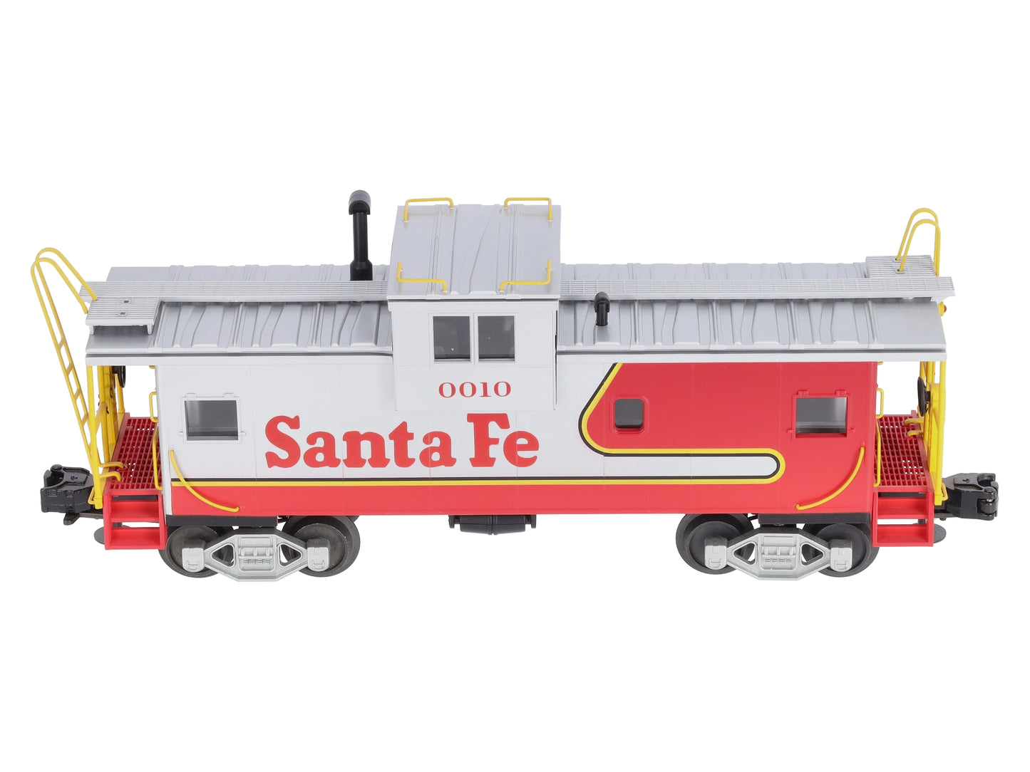 MTH 20-80002C O Gauge Santa Fe Silver & Red Caboose (DAP) Extended Vision #0100 NIB