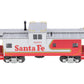 MTH 20-80002C O Gauge Santa Fe Silver & Red Caboose (DAP) Extended Vision #0100 LN/Box