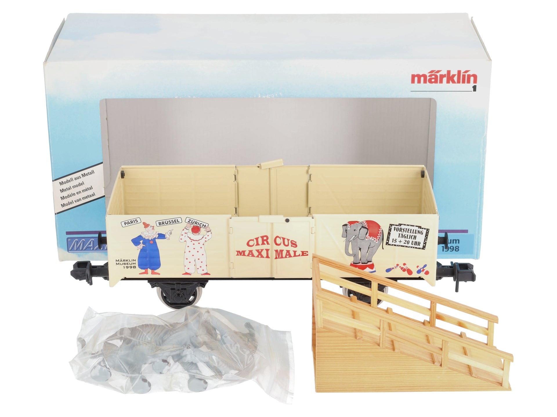Marklin 54822 1998 Museum Circus Gondola w/2 Elephants LN/Box