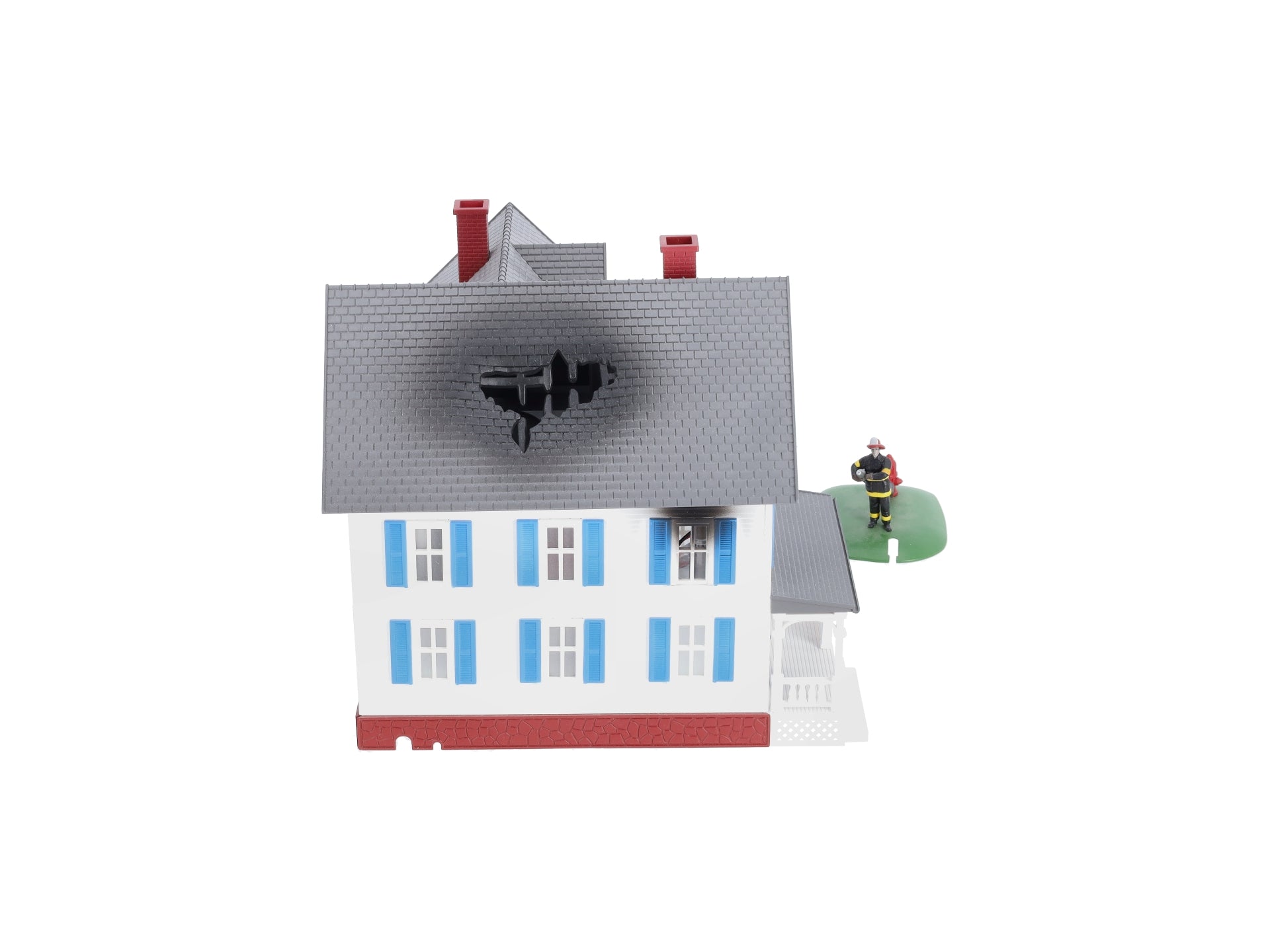 MTH 30-9153 Operating Farm House On Fire