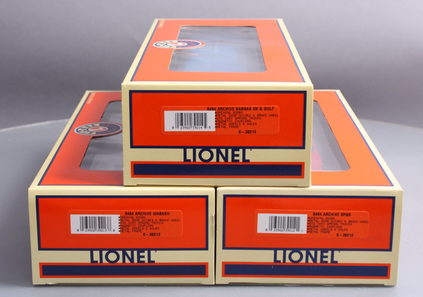 Lionel 6-39211 O Gauge 6464 Archive Box Cars (Set of 3) LN/Box
