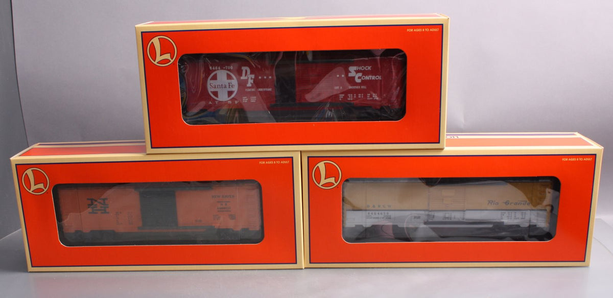 Lionel 6-29289 O Gauge 6464 Series IX Boxcar Set (Set of 3) LN/Box