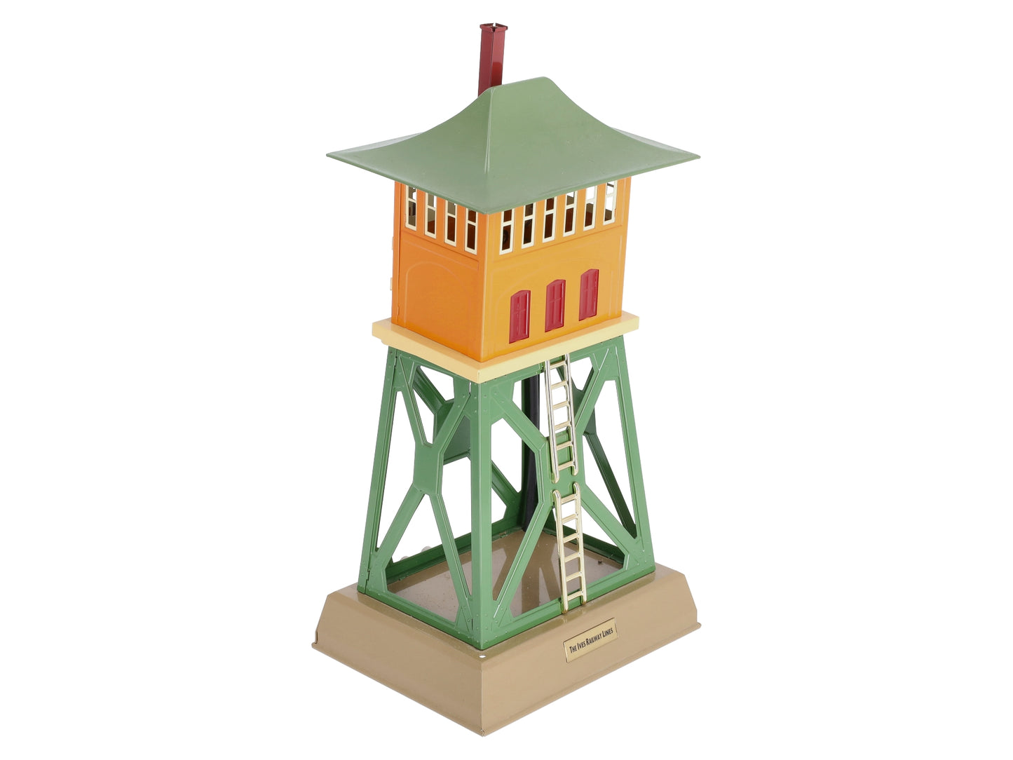 MTH 10-4026 Ives 1867 Tinplate Signal Tower (Orange/Green) EX/Box