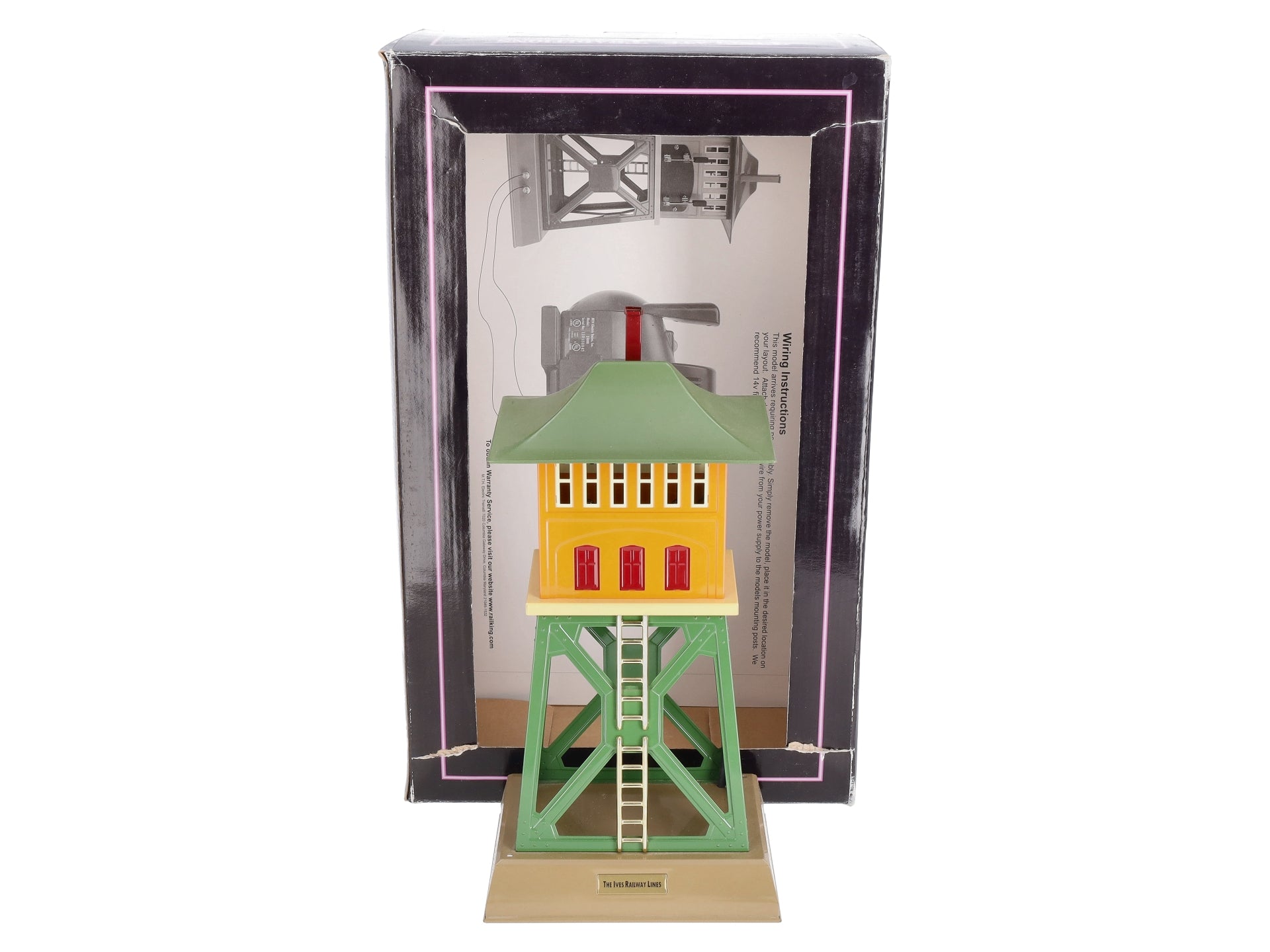MTH 10-4026 Ives 1867 Tinplate Signal Tower (Orange/Green) EX/Box