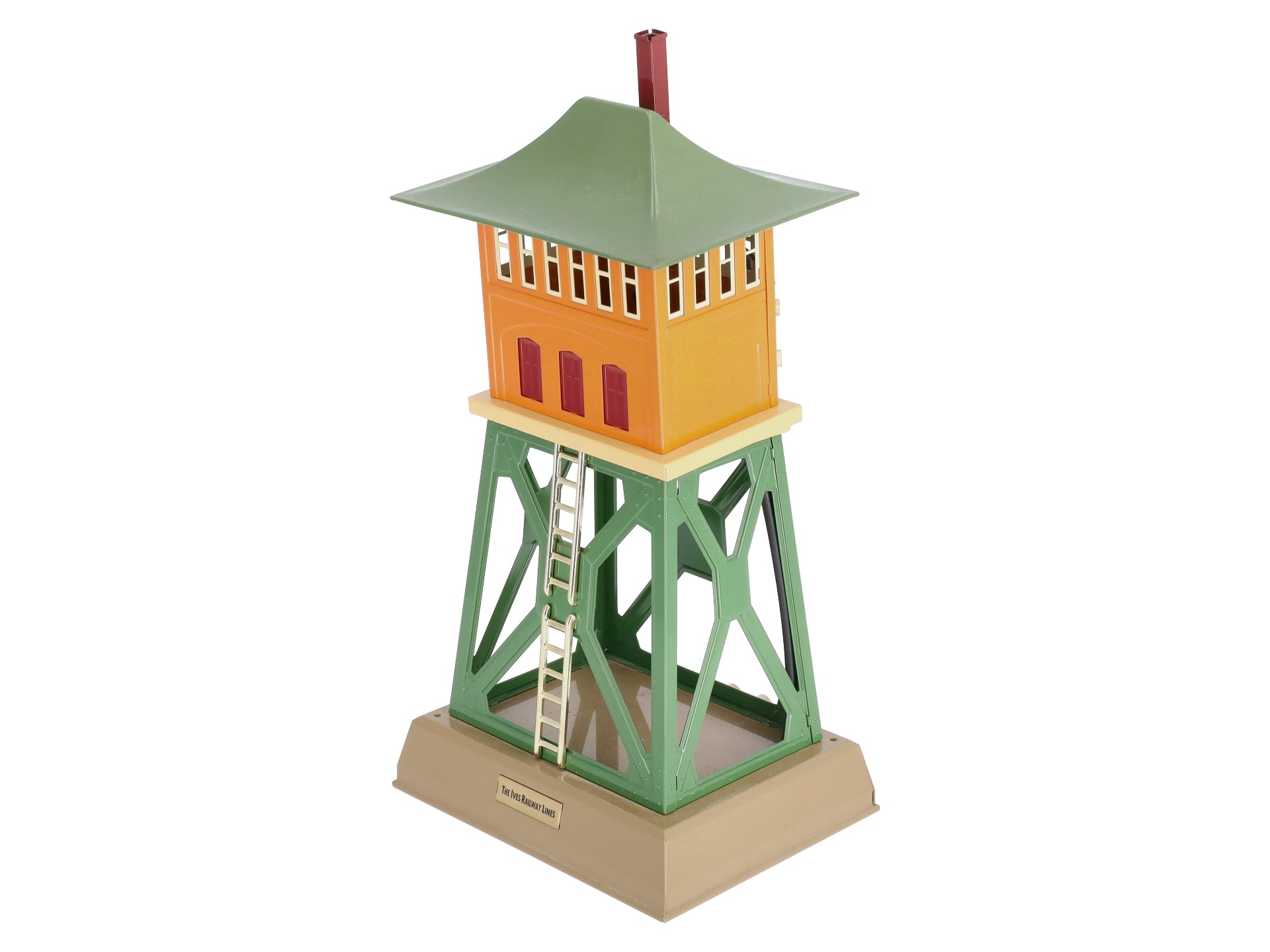 MTH 10-4026 Ives 1867 Tinplate Signal Tower (Orange/Green) EX/Box