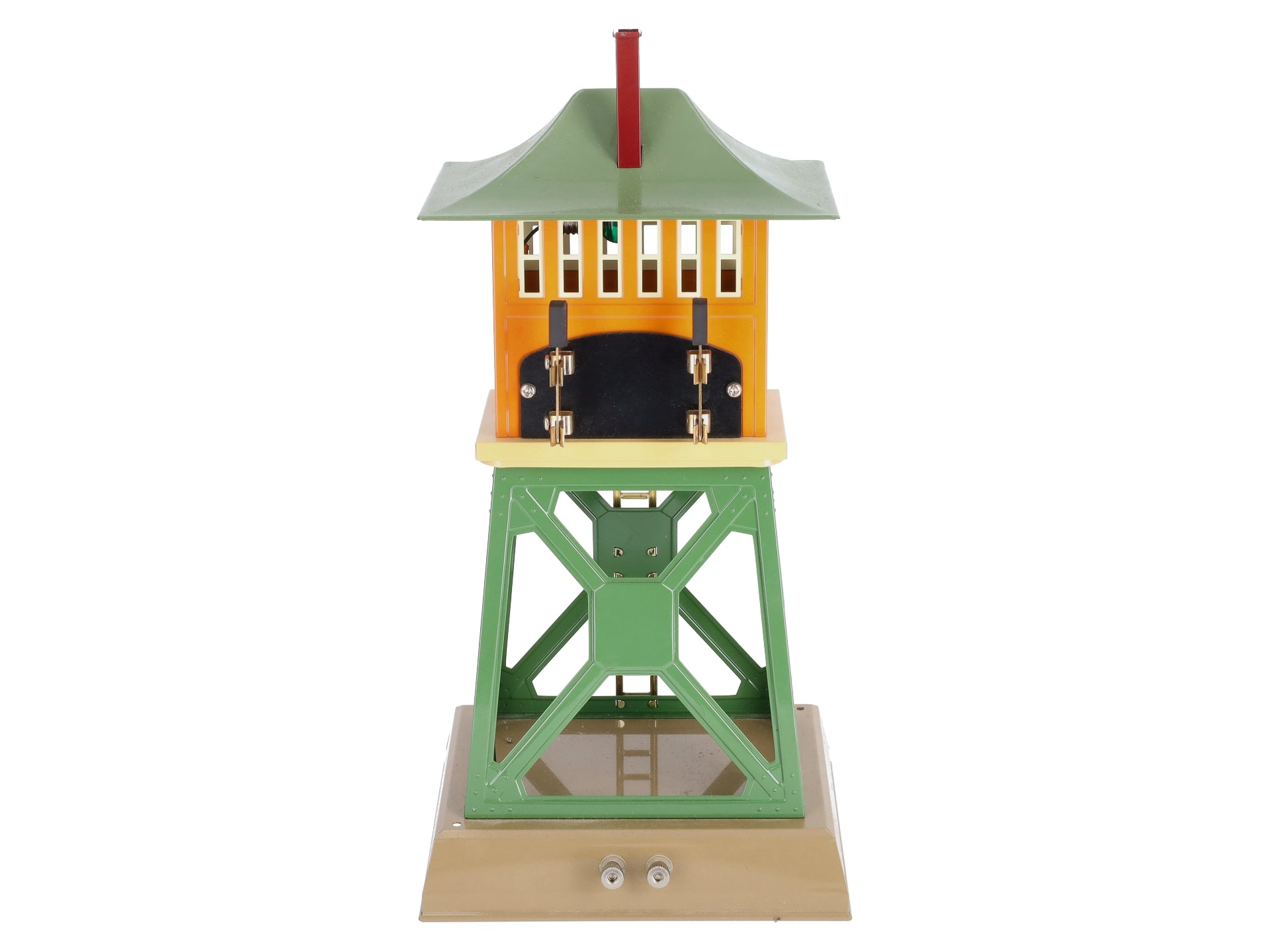MTH 10-4026 Ives 1867 Tinplate Signal Tower (Orange/Green) EX/Box