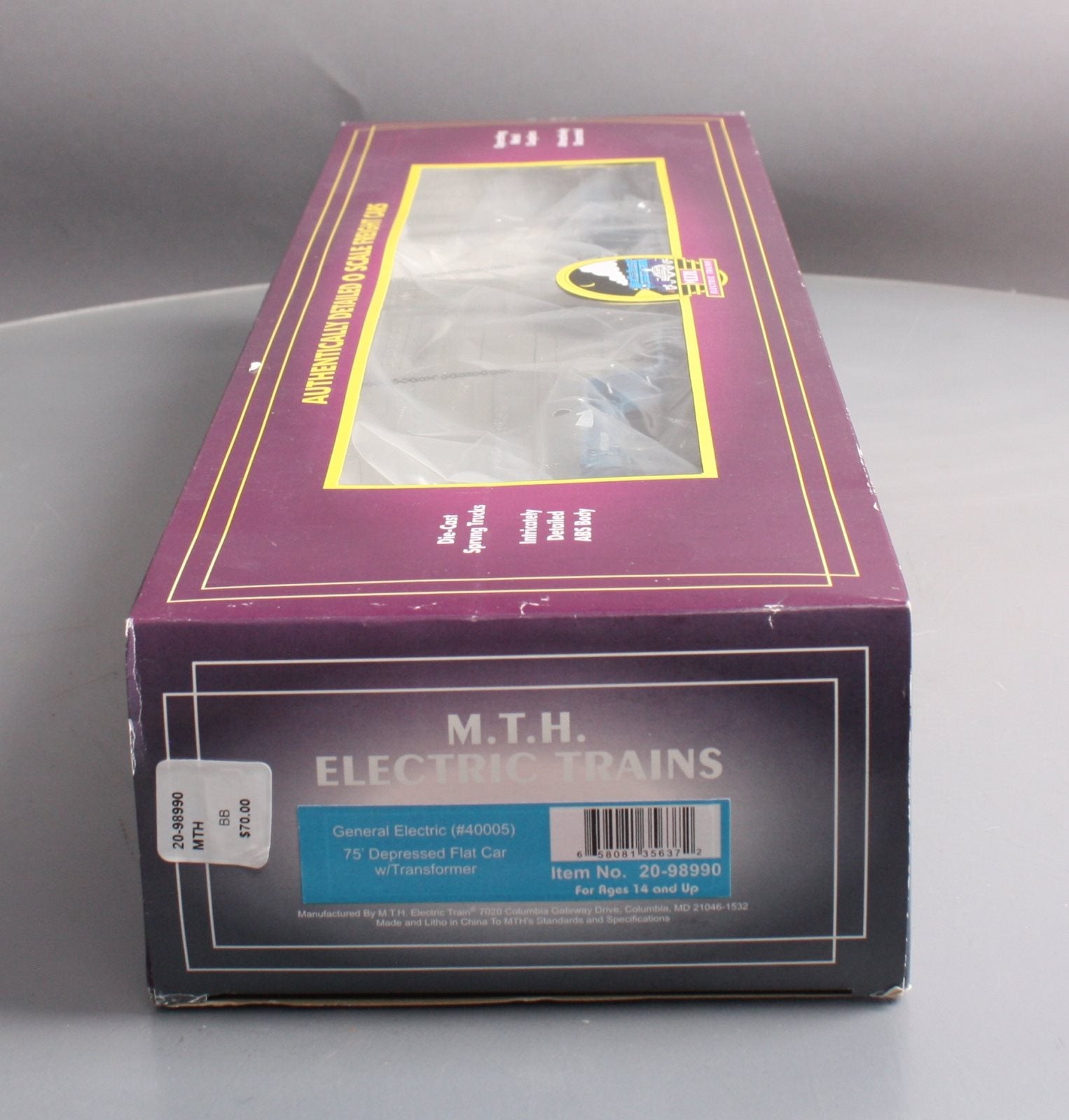 MTH 20-98990 General Electric 75' Depressed-Center Flatcar w/Transformer