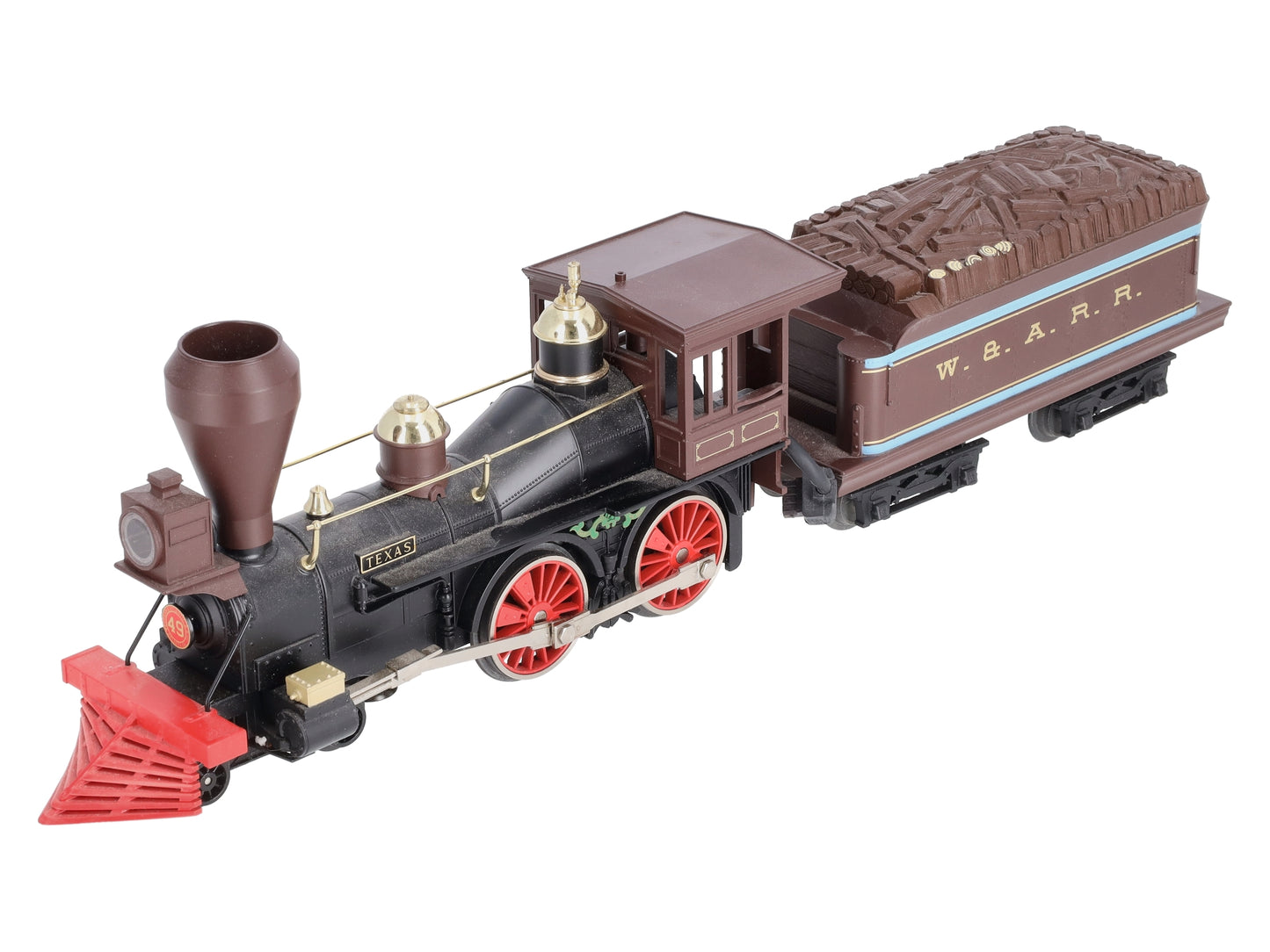 MTH 30-1135-1 O Gauge W.A.R.R. 4-4-0 Texas Steam Locomotive & Tender w/PS1 LN/Box