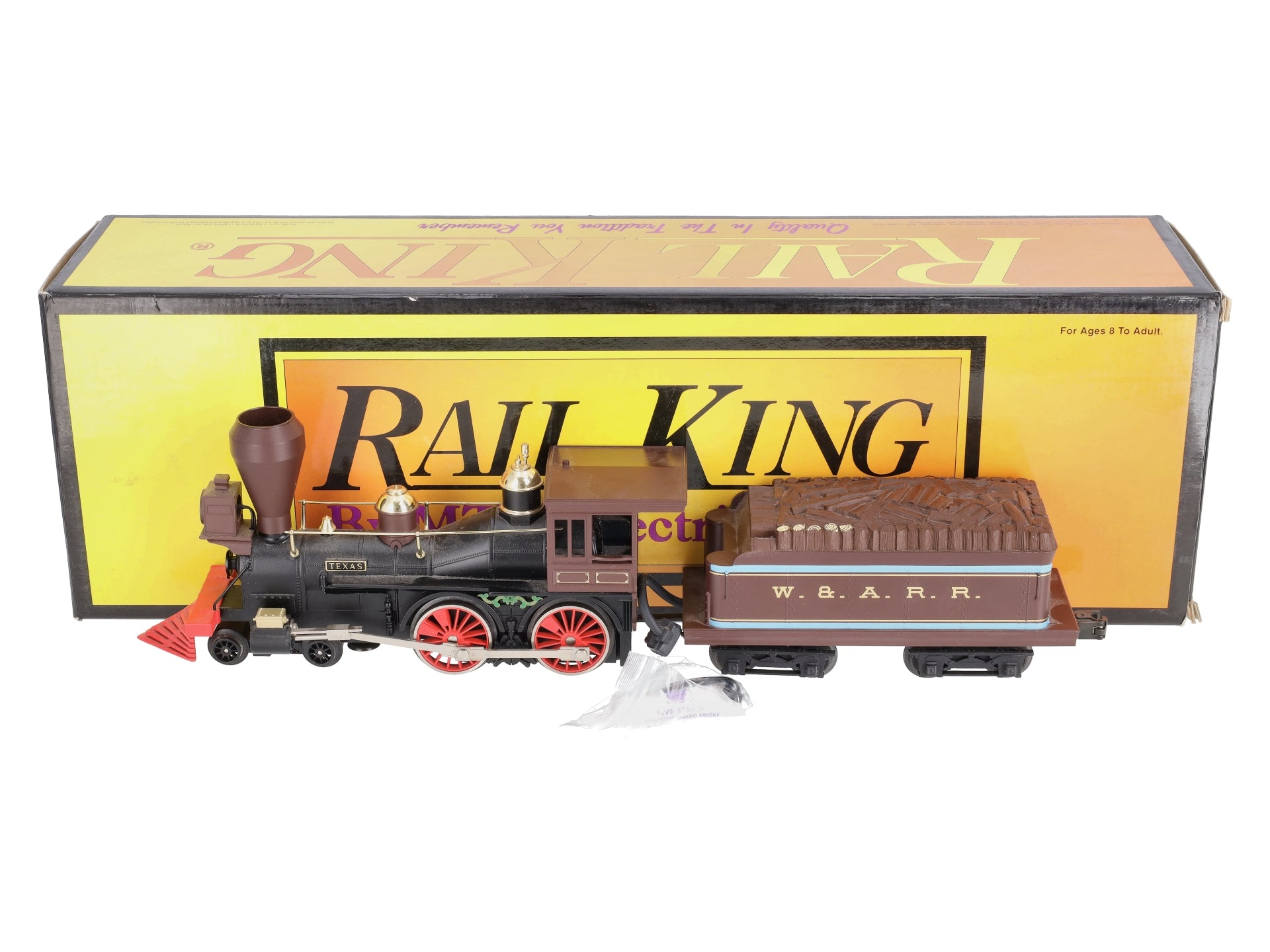 MTH 30-1135-1 O Gauge W.A.R.R. 4-4-0 Texas Steam Locomotive & Tender w/PS1 LN/Box