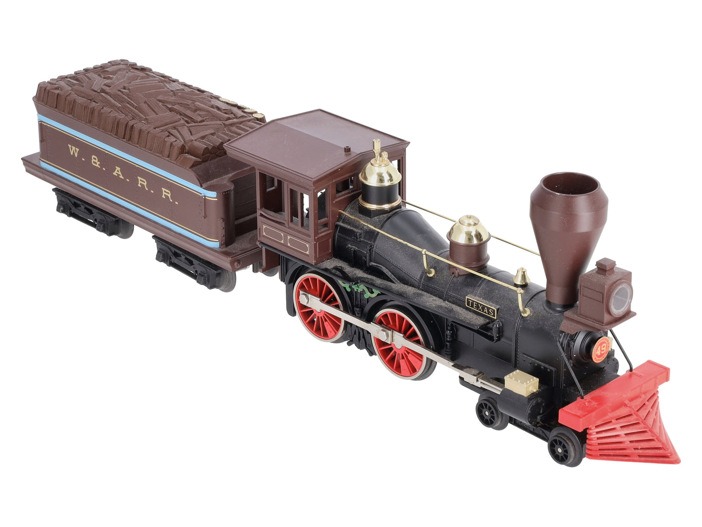 MTH 30-1135-1 O Gauge W.A.R.R. 4-4-0 Texas Steam Locomotive & Tender w/PS1 LN/Box