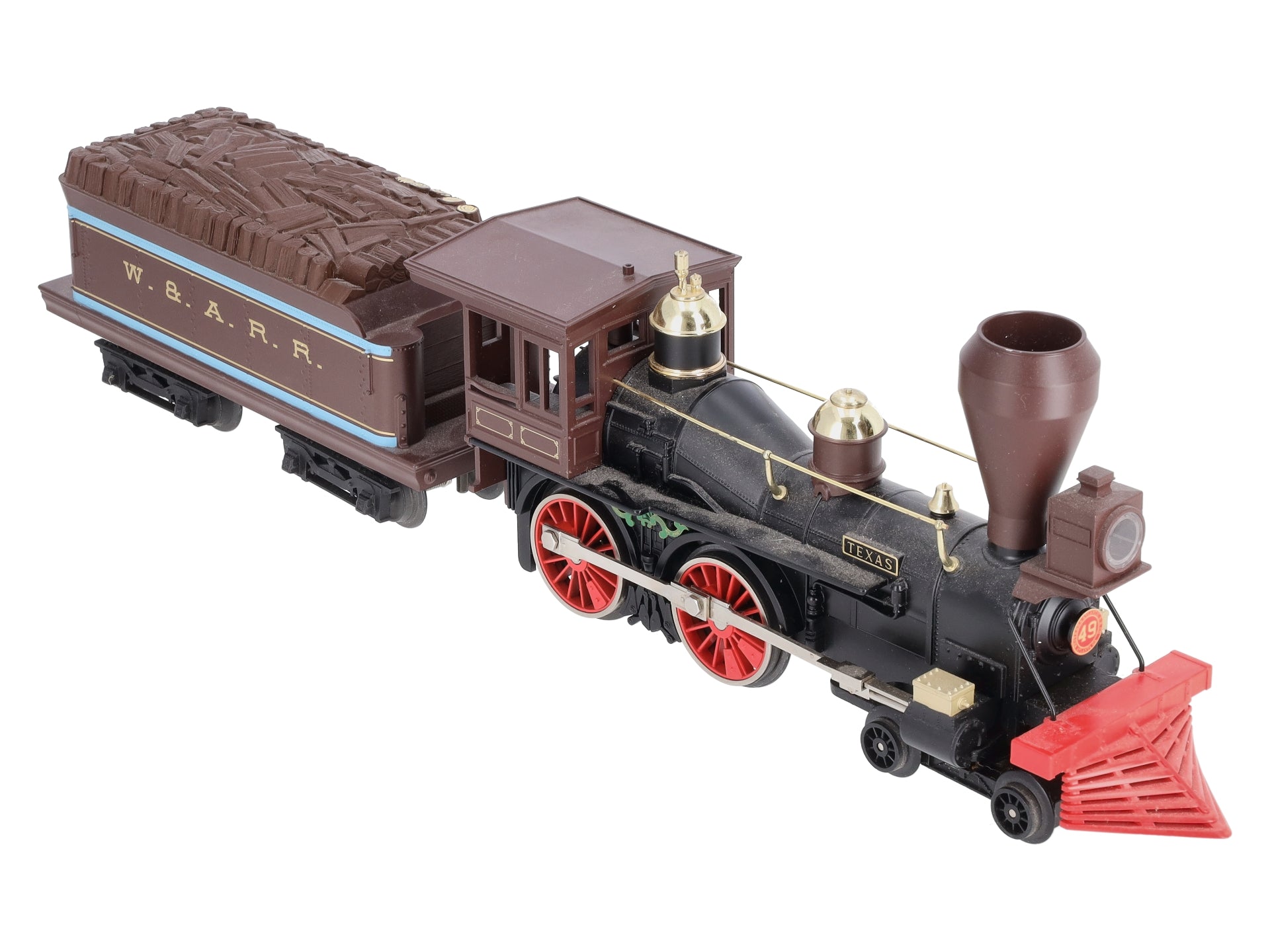 MTH 30-1135-1 O Gauge W.A.R.R. 4-4-0 Texas Steam Locomotive & Tender w/PS1 LN/Box