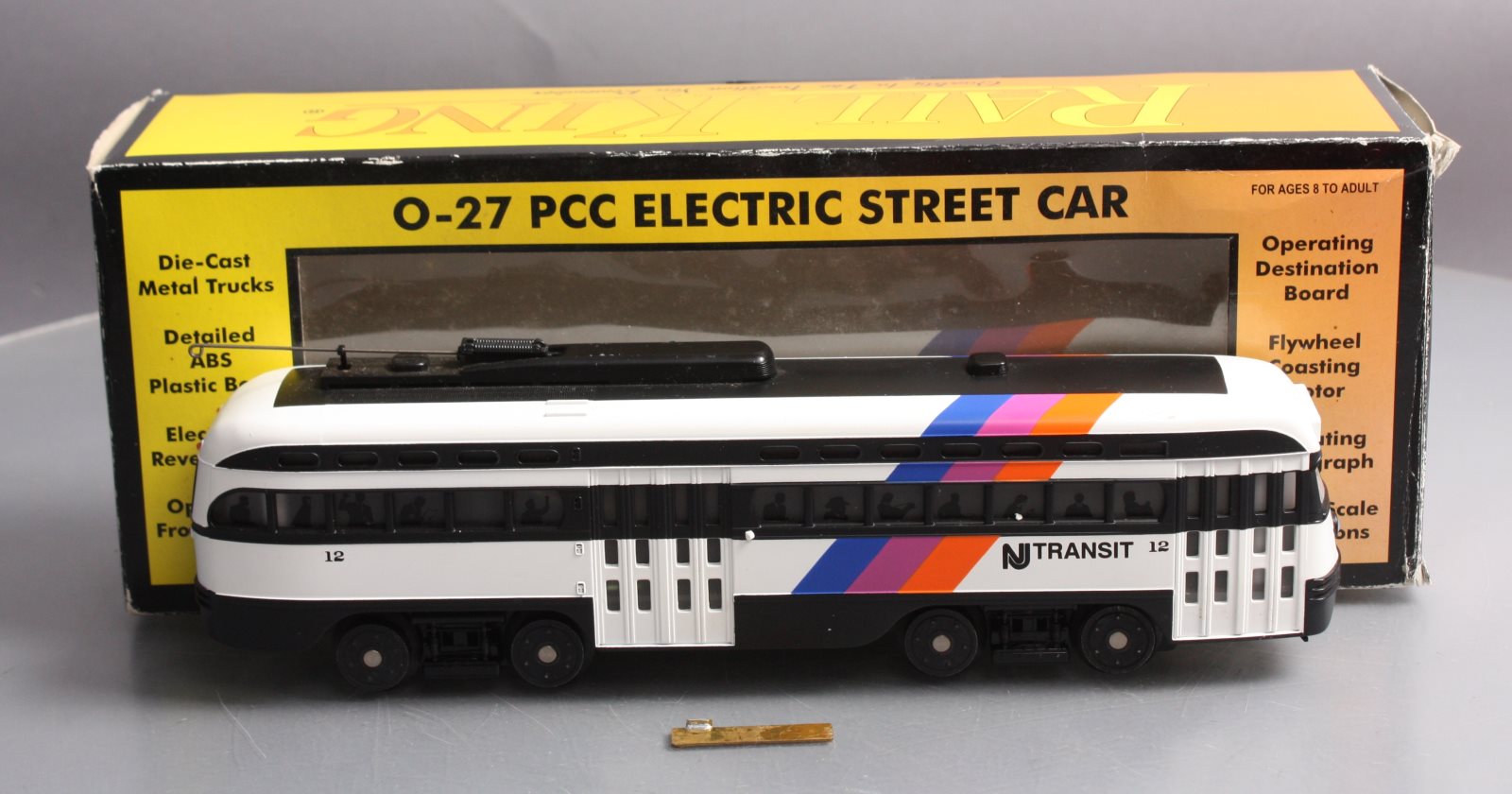 MTH 30-2524-1 O New Jersey Transit Electric Street Car w/PS2 #12 LN/Box