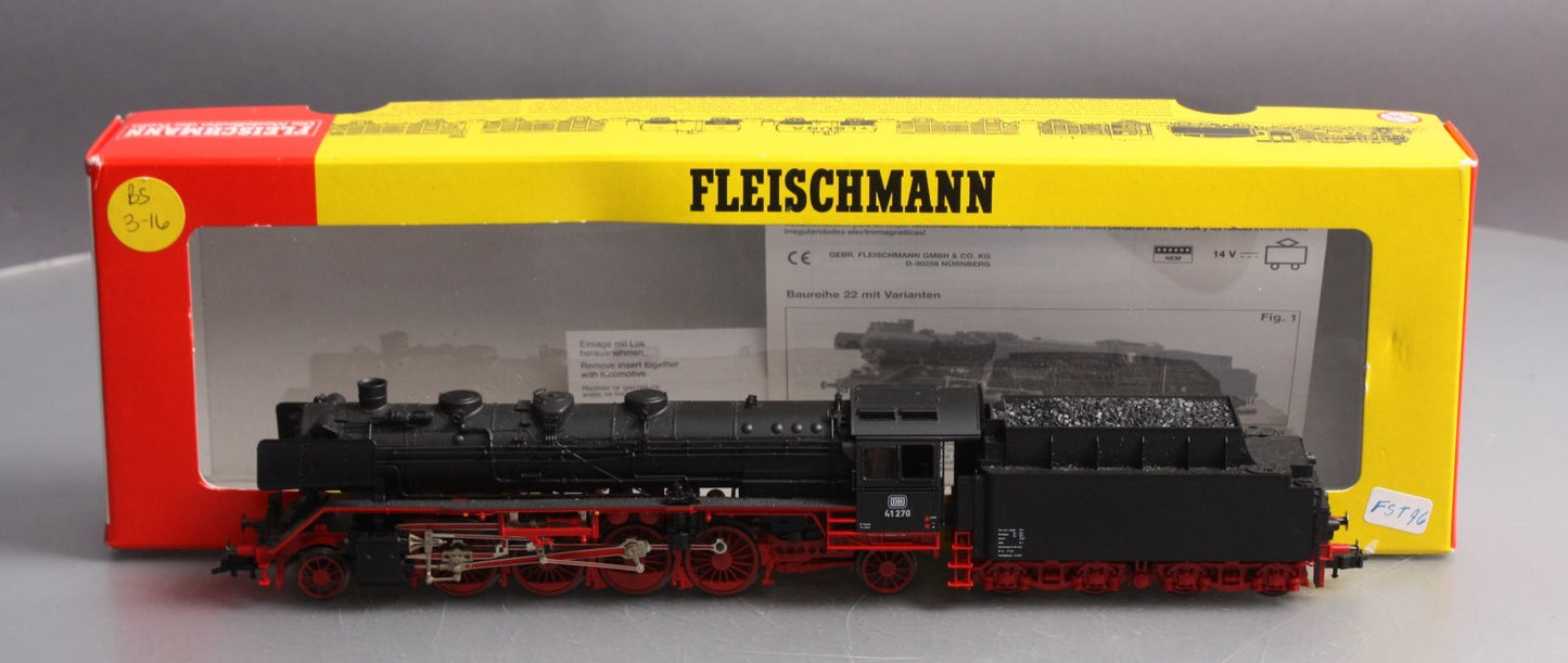 Fleischmann 4130 HO DB 2-8-2 Steam Locomotive w/Tender #41270 LN/Box
