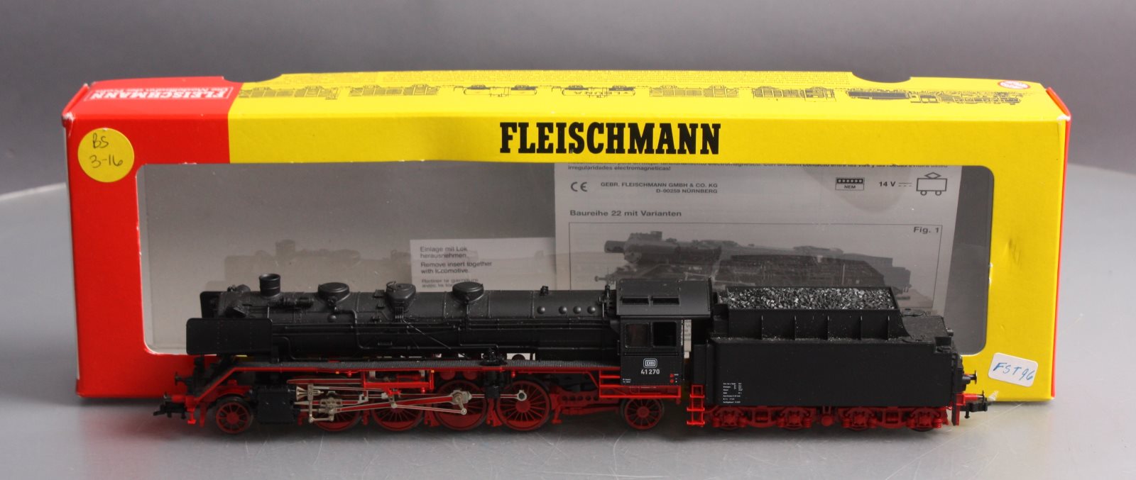 Fleischmann 4130 HO DB 2-8-2 Steam Locomotive w/Tender #41270 LN/Box